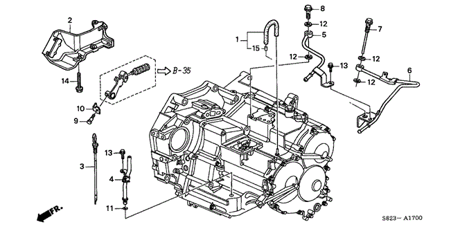 TRANSMISSION - AUTOMATIC/AT OIL LEVEL GAUGE (V6) for 2001 Honda ACCORD COUPE #1
