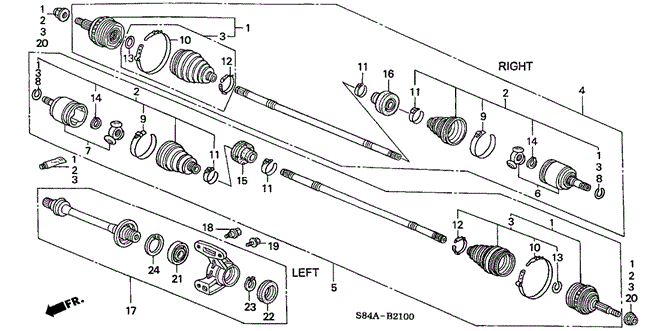 CHASSIS/DRIVESHAFT for 2002 Honda ACCORD SEDAN #1