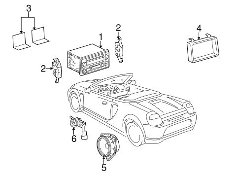 BODY/SOUND SYSTEM for 2000 Toyota MR2 Spyder #1