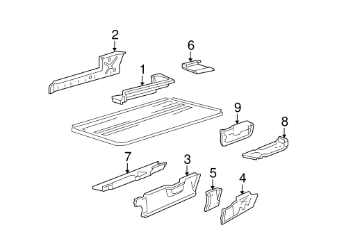 Body/Rear Floor & Rails for 2009 Ford E-150 #1