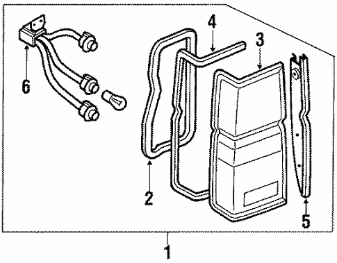 Electrical/Combination Lamps for 1995 Nissan Pathfinder #1