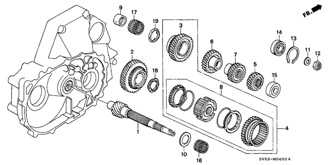 TRANSMISSION - MANUAL/MT COUNTERSHAFT for 1996 Honda ACCORD 5-DOOR #1