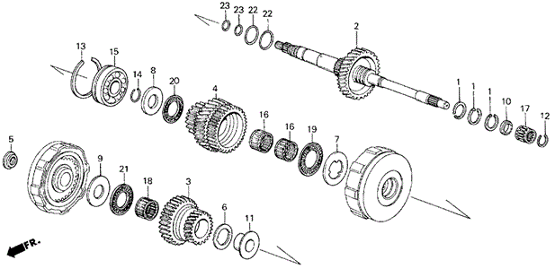 TRANSMISSION - AUTOMATIC/AT MAINSHAFT ('84-'85) for 1985 Honda CIVIC HATCHBACK #1