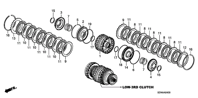 Transmission - Automatic/AT Clutch (Low-Third) (L4) for 2007 Honda ACCORD COUPE #1