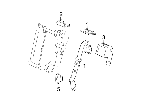 Yukon XL 1500 REAR SEAT BELTS 3