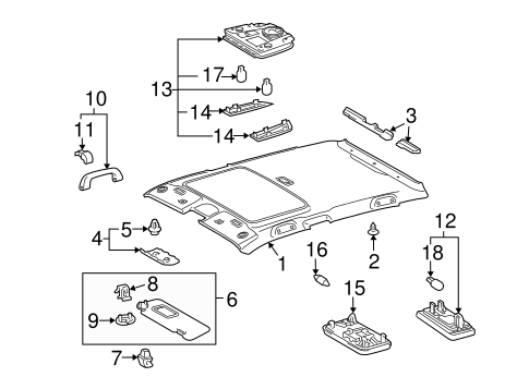BODY/INTERIOR TRIM - ROOF for 2012 Toyota Prius #1