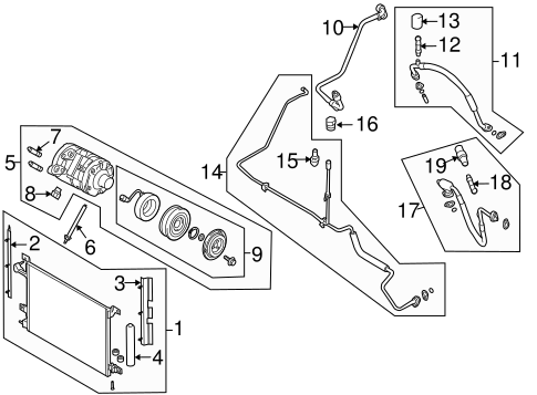 Mustang CONDENSER, COMPRESSOR & LINES 3