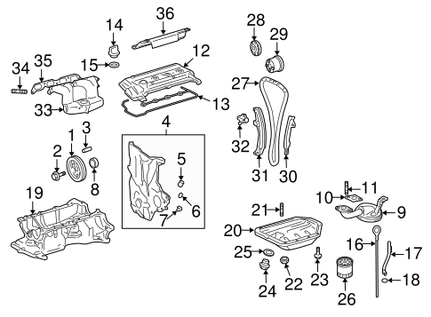 ENGINE/ENGINE PARTS for 2004 Toyota Prius #1