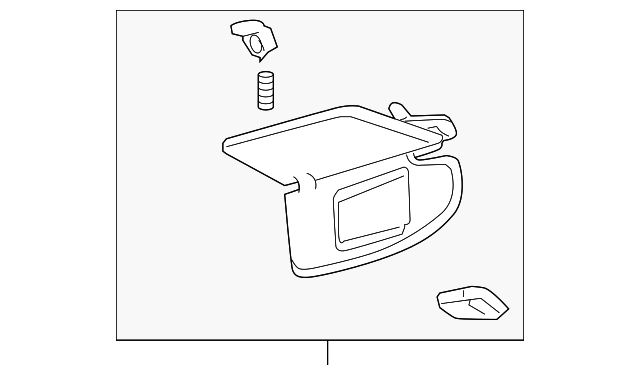 8E5Z-5404105-AA SUNVISOR, LEFT