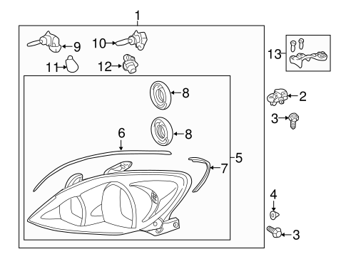 ELECTRICAL/BULBS - CHASSIS for 2002 Toyota Camry #1