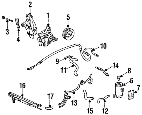 Pulley Set, Power Steering Pump Pulley Set, Power Steering Pump