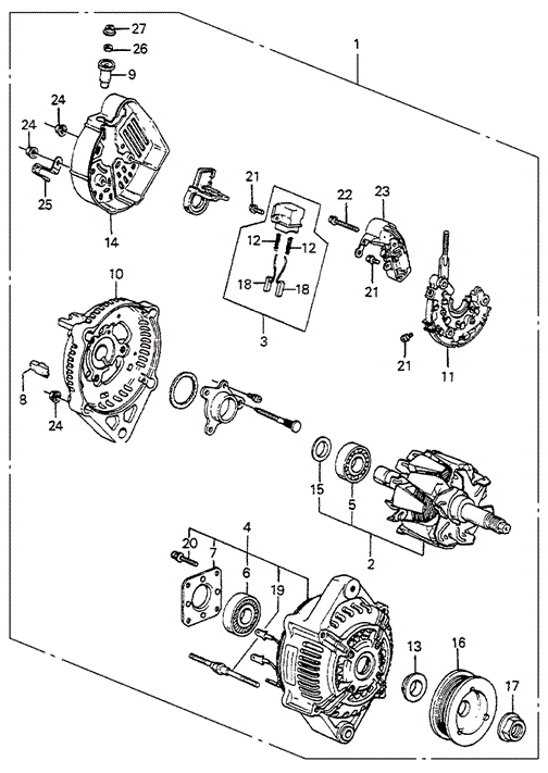 ENGINE/ALTERNATOR (DENSO) for 1984 Honda ACCORD SEDAN #1