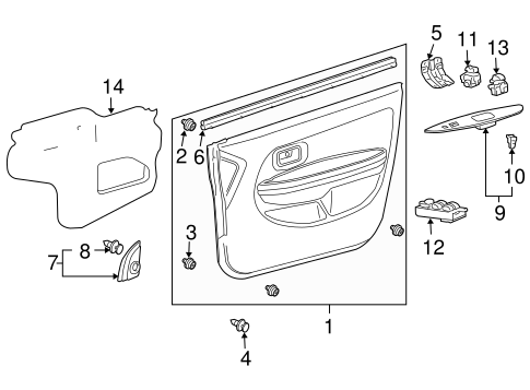 BODY/INTERIOR TRIM - FRONT DOOR for 2005 Scion xA #1