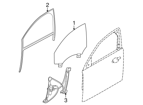 XJ GLASS - FRONT DOOR