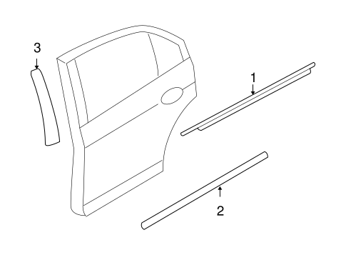 Milan EXTERIOR TRIM - REAR DOOR