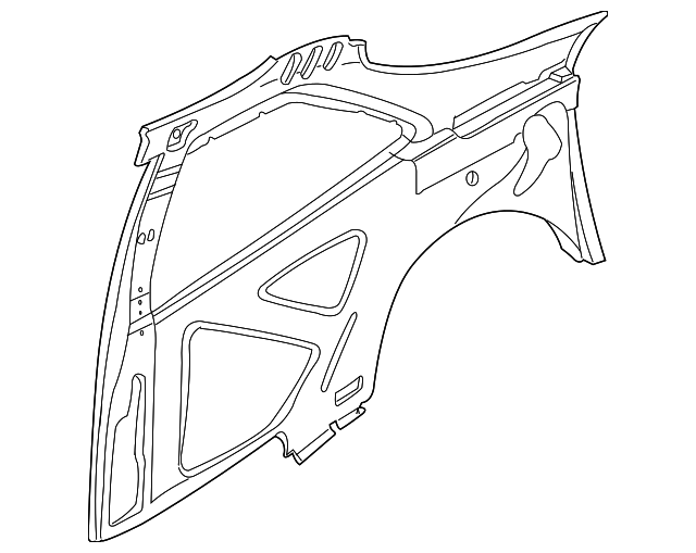 4298691 INNER QTR PANEL, LEFT