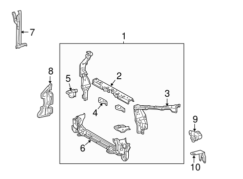 BODY/RADIATOR SUPPORT for 2010 Toyota Corolla #2