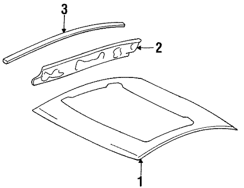 OEM Honda 74316-SS0-J01ZD - Roof Molding OEM Honda 74316-SS0-J01ZD - Roof Molding