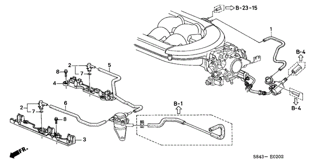 ENGINE/INSTALL PIPE - TUBING (V6) (3) for 2001 Honda ACCORD SEDAN #1