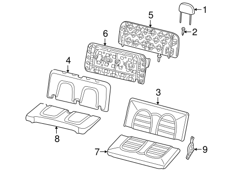 Body/Rear Bench Seat for 2003 Ford Explorer #1