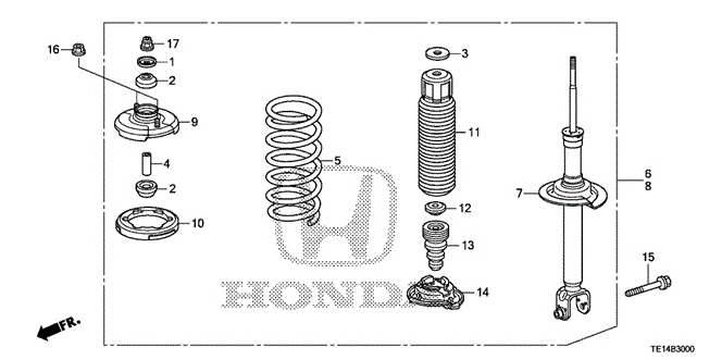 CHASSIS/REAR SHOCK ABSORBER for 2012 Honda ACCORD COUPE #1