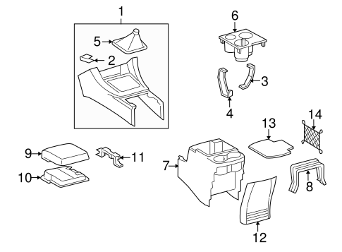 BODY/CONSOLE for 2014 Toyota Tacoma #1