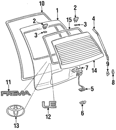 BODY/DOOR for 1996 Toyota Previa #3