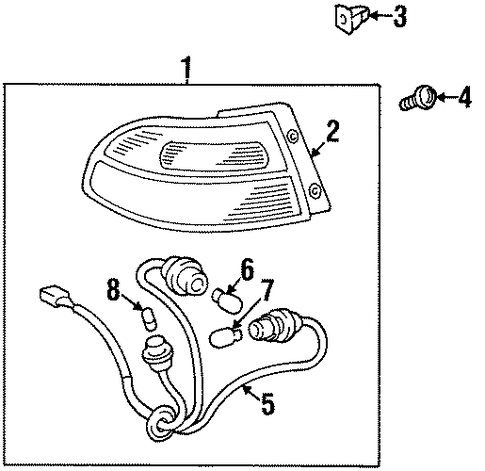 ELECTRICAL/COMBINATION LAMPS for 1999 Toyota Avalon #1