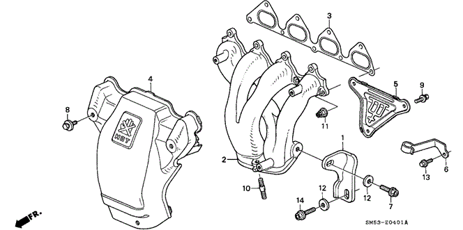 ENGINE/EXHAUST MANIFOLD (EX) for 1993 Honda ACCORD 5-DOOR #1