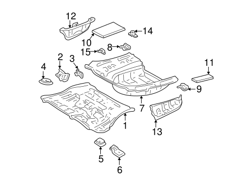 Body/Rear Floor & Rails for 2002 Toyota Solara #1