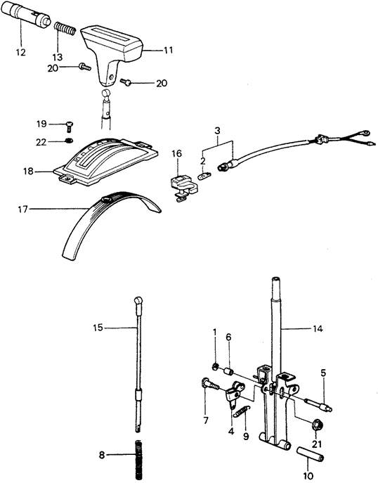 CHASSIS/SHIFT LEVER (2) for 1981 Honda CIVIC HATCHBACK #1