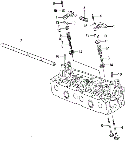 ENGINE/VALVE - ROCKER ARM (1) for 1980 Honda ACCORD HATCHBACK #1