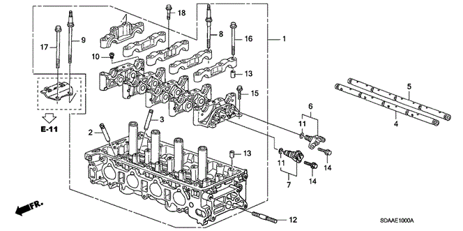 Engine/Cylinder Head (L4) for 2007 Honda ACCORD SEDAN #1