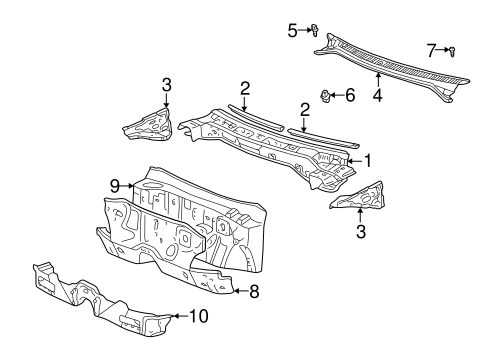 BODY/COWL for 2001 Toyota Corolla #1