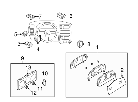 Body/Cluster & Switches for 2004 Nissan Xterra #1