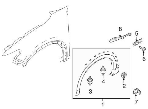 Exterior Trim - Fender for 2021 Mazda CX-9 #0