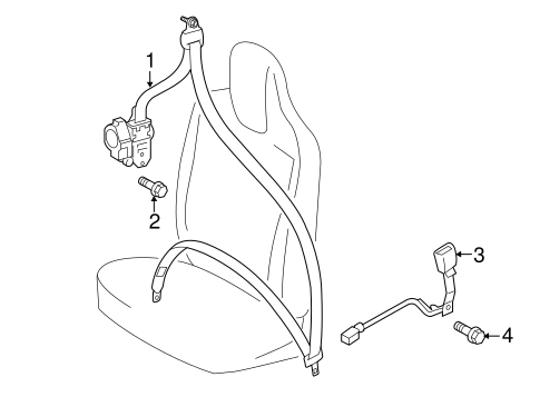 ELECTRICAL/FRONT SEAT BELTS for 2015 Scion iQ #1