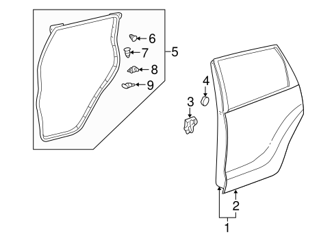 BODY/DOOR & COMPONENTS for 2006 Scion xA #1