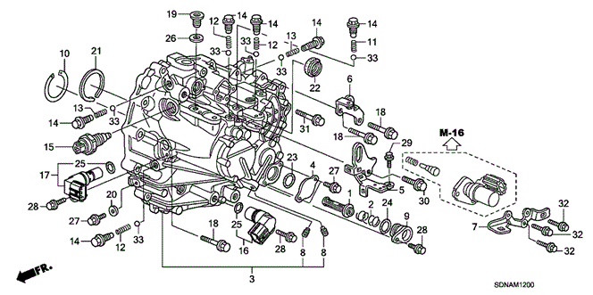 TRANSMISSION - MANUAL/MT TRANSMISSION CASE (V6) for 2007 Honda ACCORD COUPE #1