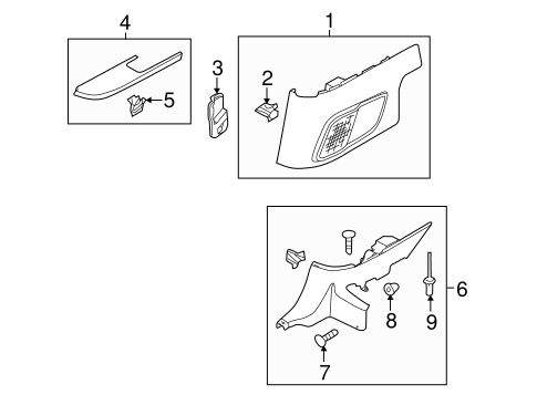 Body/Interior Trim - Quarter Panels for 2010 Ford Mustang #1