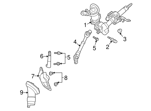 Vibe STEERING COLUMN ASSEMBLY