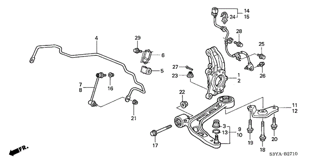 Chassis/Front Lower Arm for 2006 Honda INSIGHT #1