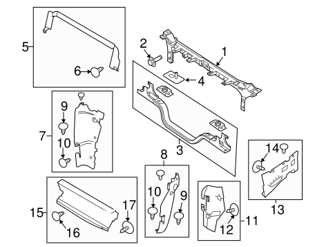 Body/Radiator Support for 2012 Ford F-250 Super Duty #1