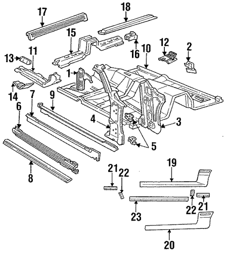 Mustang EXTERIOR TRIM - PILLARS