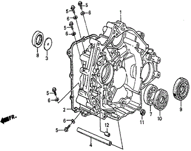 AT Torque Converter Housing (DX) for 1984 Honda Prelude #0