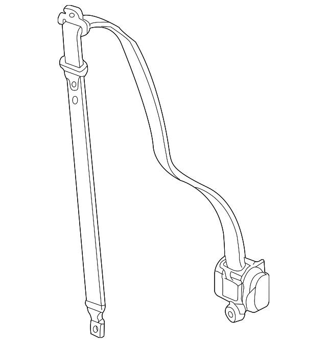 19168091 Деталь BELT & RETRACTOR, LEFT