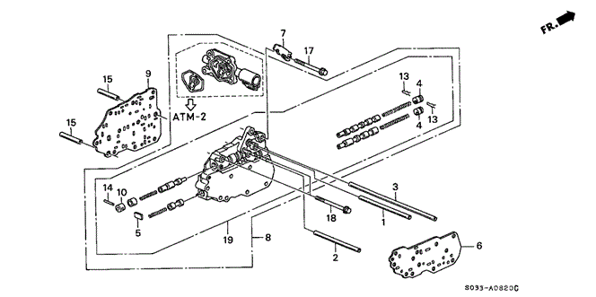 TRANSMISSION - AUTOMATIC/AT SECONDARY BODY (1) for 1996 Honda CIVIC HATCHBACK #1