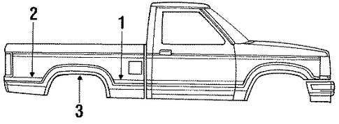 Ranger EXTERIOR TRIM - PICK UP BOX
