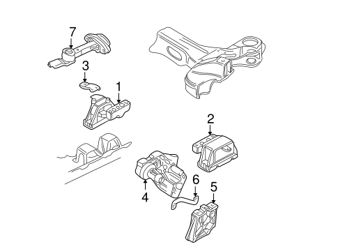 Engine Mounting for 1999 Volkswagen Jetta #0
