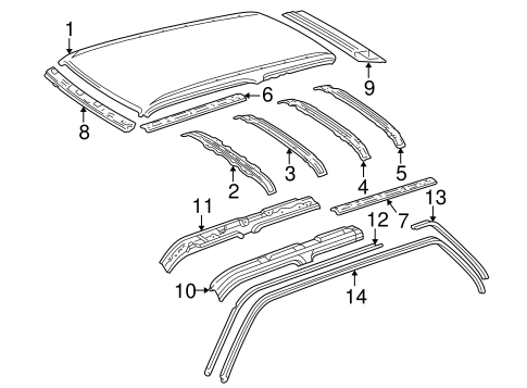 BODY/ROOF & COMPONENTS for 2001 Toyota 4Runner #2